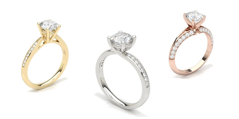 Side Stone Engagement Rings